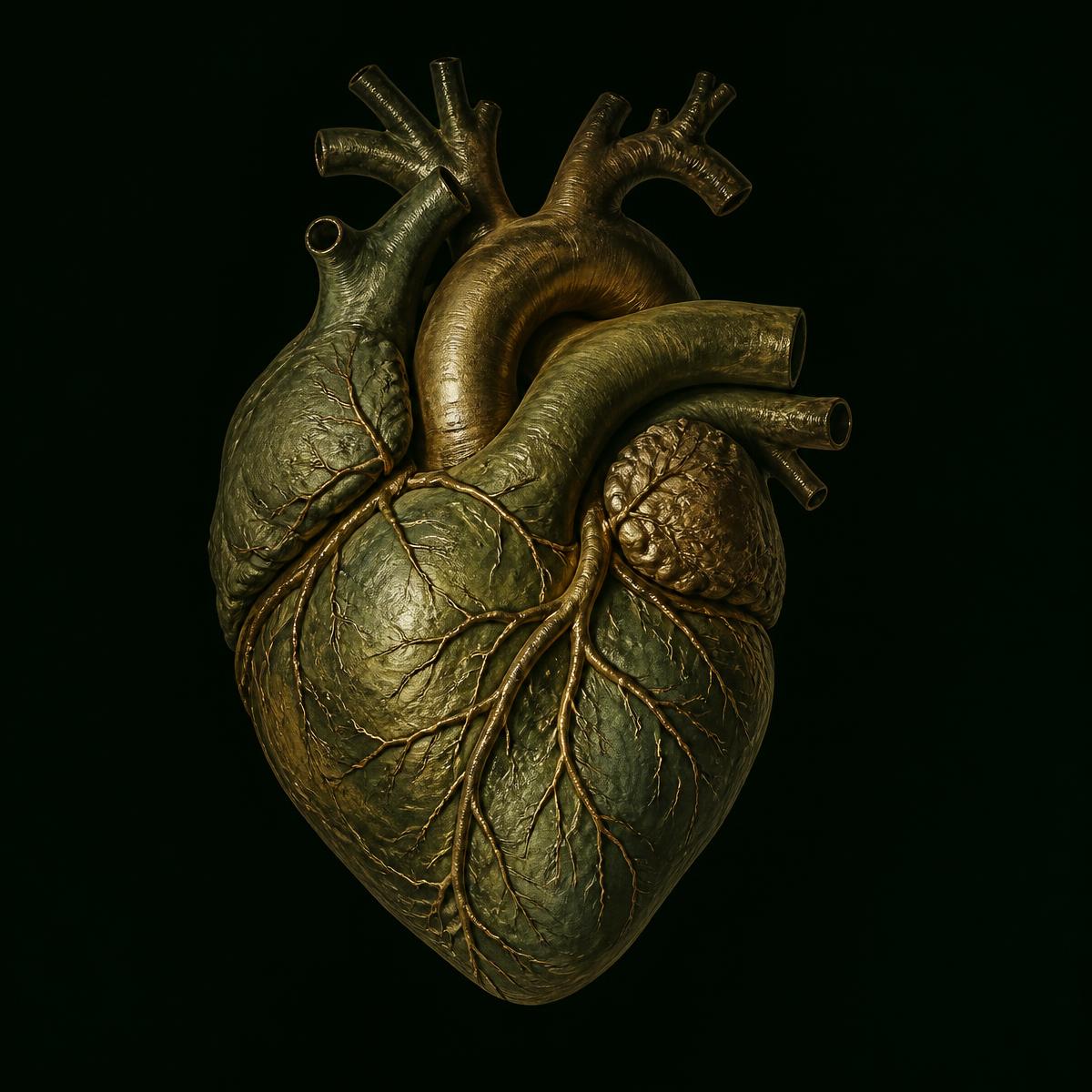 Anatomical illustration of the human heart
